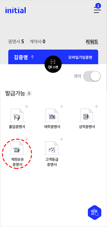 Select Type of Credential